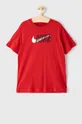 czerwony Nike Kids T-shirt dziecięcy Dziecięcy