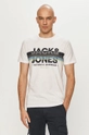 biały Jack & Jones T-shirt Męski