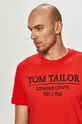 czerwony Tom Tailor - T-shirt Męski