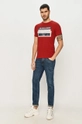 Jack & Jones - T-shirt bordowy