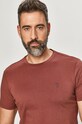AllSaints - Tricou uni burgundia MD196S