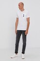 Calvin Klein Jeans T-shirt bawełniany J30J317076.4891 J30J317076.4891 biały SS21