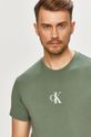 tlumená zelená Calvin Klein Jeans - Tričko Pánský