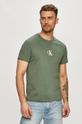 tlumená zelená Calvin Klein Jeans - Tričko