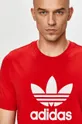 czerwony adidas Originals - T-shirt GN3468 Męski