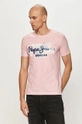 różowy Pepe Jeans T-shirt