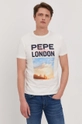 Tričko Pepe Jeans Manu biela