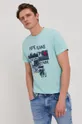 turkusowy Pepe Jeans T-shirt Miles Męski