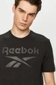 čierna Reebok - Tričko GQ9367 Pánsky