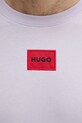HUGO t-shirt bawełniany fioletowy 50447978