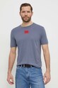 Odzież HUGO t-shirt bawełniany 50447978 niebieski
