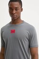 HUGO t-shirt bawełniany szary 50447978
