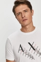 biały Armani Exchange - T-shirt 3KZTFA.ZJE6Z