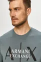 szary Armani Exchange - T-shirt 3KZTGN.ZJ7PZ