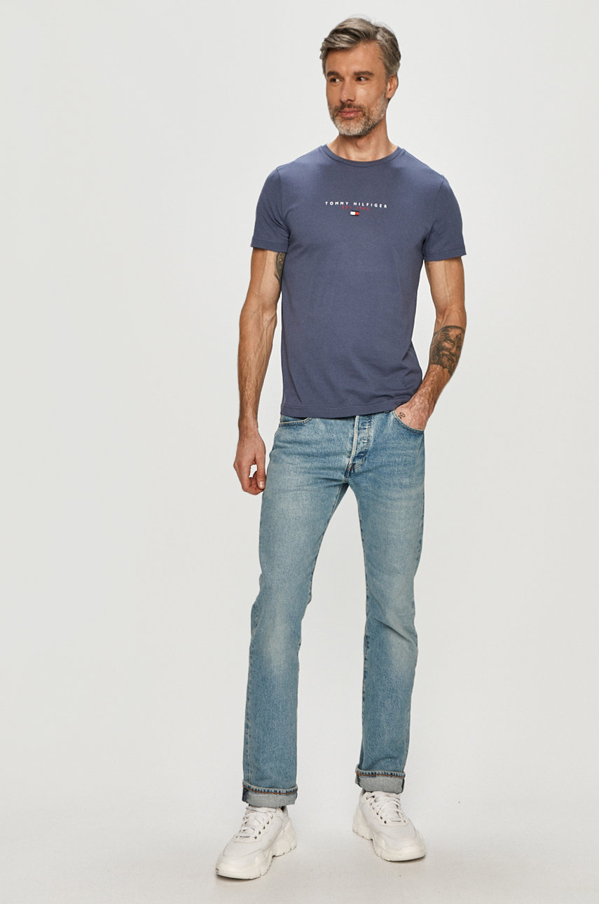Tommy Hilfiger - Tričko oceľová modrá