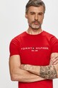 Tommy Hilfiger - Μπλουζάκι απλικέ κόκκινο MW0MW11797.4891