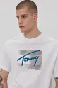 biały Tommy Jeans T-shirt DM0DM10224.4891