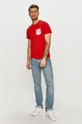 Tommy Jeans - T-shirt DM0DM10283.4891 czerwony