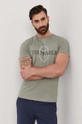 turkusowy Trussardi Jeans T-shirt