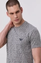 szary Emporio Armani T-shirt piżamowy 110853.1P566 Męski