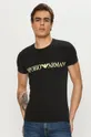 czarny Emporio Armani - T-shirt 111035.1P516 Męski