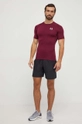 Under Armour t-shirt treningowy bordowy