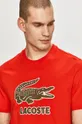 czerwony Lacoste - T-shirt TH0063