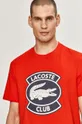 czerwony Lacoste - T-shirt TH1786
