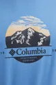 голубой Хлопковая футболка Columbia Path Lake