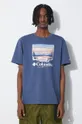 голубой Хлопковая футболка Columbia Path Lake