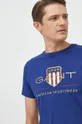 тёмно-синий Хлопковая футболка Gant