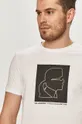 biały Karl Lagerfeld T-shirt 502224.755039