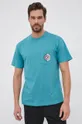 GAP T-shirt bawełniany turkusowy
