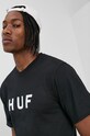 HUF Tricou din bumbac negru ts00508