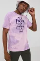 fioletowy HUF T-shirt bawełniany