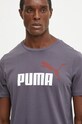 Bavlnené tričko Puma sivá 586759