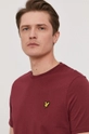 burgundské Tričko Lyle & Scott