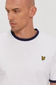 biały Lyle & Scott T-shirt