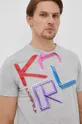 szary Karl Lagerfeld T-shirt KL21MTS02