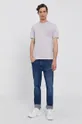 Calvin Klein T-shirt fioletowy