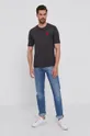 Sisley T-shirt bawełniany szary