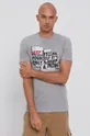 szary Sisley T-shirt bawełniany