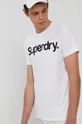 белый Хлопковая футболка Superdry Мужской