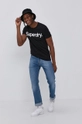 Superdry T-shirt bawełniany czarny