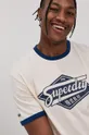 beżowy Superdry T-shirt bawełniany