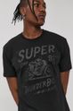 černá Bavlněné tričko Superdry