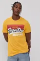 żółty Superdry T-shirt bawełniany