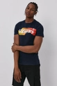 granatowy Superdry T-shirt bawełniany