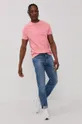 Superdry T-shirt bawełniany różowy