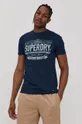 granatowy Superdry T-shirt bawełniany